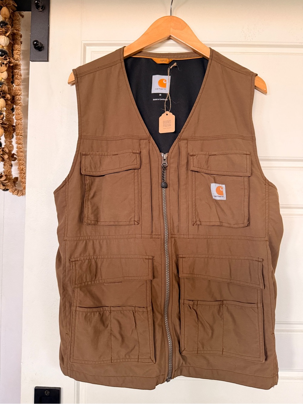 Carhartt Brown Workwear Fishing Utility Vest